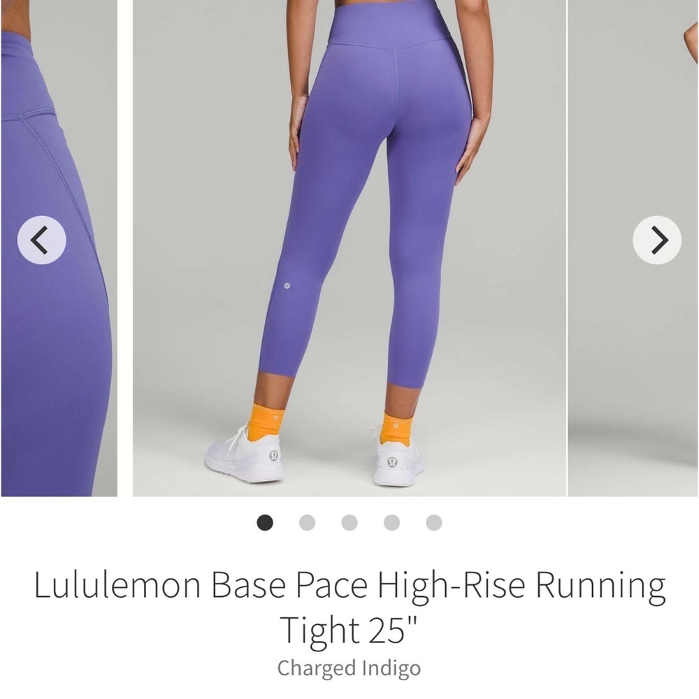 Lululemon Base Pace High Rise Leggings 25” ~ 12 ~ Charged Indigo - Picture 10 of 12